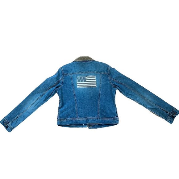 Vintage Ralph Lauren Denim Jacket with Corduroy Collar - Picture 4 of 8